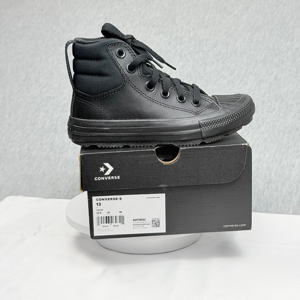 Converse CTAS Berkshire Boot Hi Black Youth Size 13 A01783C Counter Climate